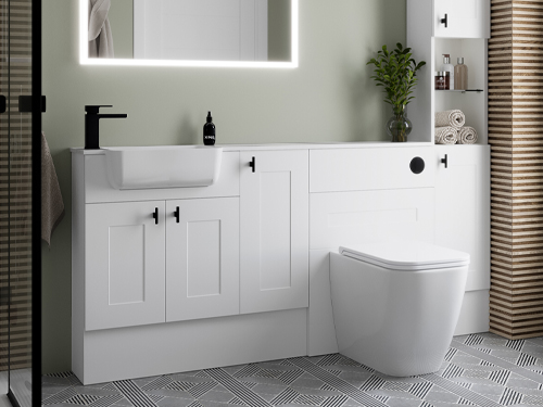 Avalon Bathrooms - Shaker - Daresbury White - Cloakroom