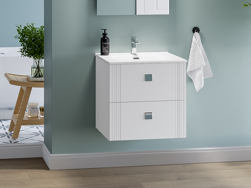 Avalon Bathrooms - Esatto fluted detail - white