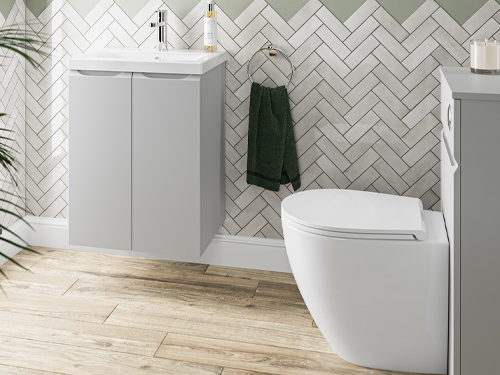 Avalon Bathrooms - Senza - Grey Mist Cloakroom Furniture