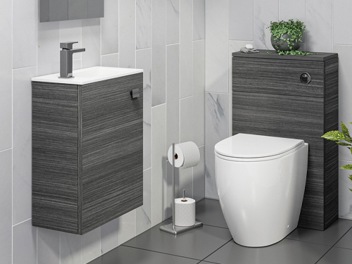 Avalon Bathrooms - Tempo Colour - Anthracite Cloakroom Furniture