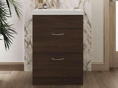 Avalon Bathrooms - Tempo Colour - Casella Oak Cloakroom Furniture