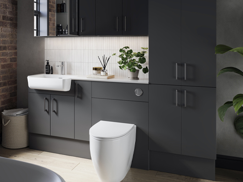 Avalon Bathrooms - Tempo Colour - Charcoal Fitted Furniture