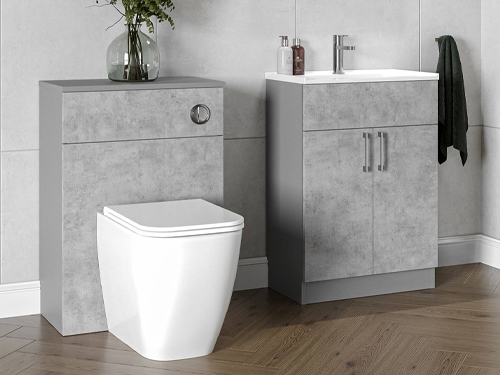 Avalon Bathrooms - Tempo Colour - Chicago Concrete Cloakroom Furniture