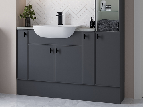 Avalon Bathrooms - Vasso - Charcoal Fitted Furniture