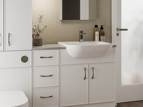 Avalon Bathrooms - Vasso - White Fitted Furniture