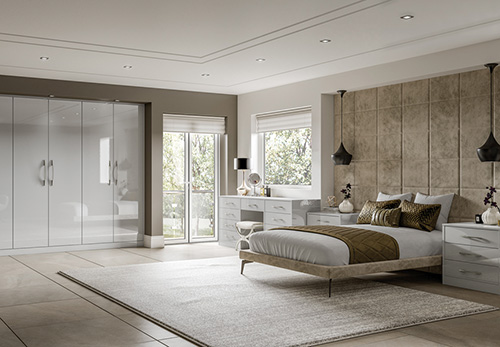 Holcombe Bedroom Furniture - Gloss Grey Mist