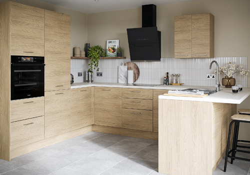 Eco Kitchens - Tempo Casella Natural Oak Kitchen