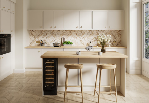 Bramhope Micro Shaker kitchen in Bleached Stone