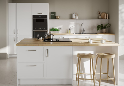 Bramhope Micro Shaker kitchen in White