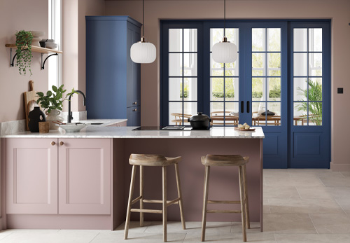Haddington Rose with Midnight Blue Kitchen